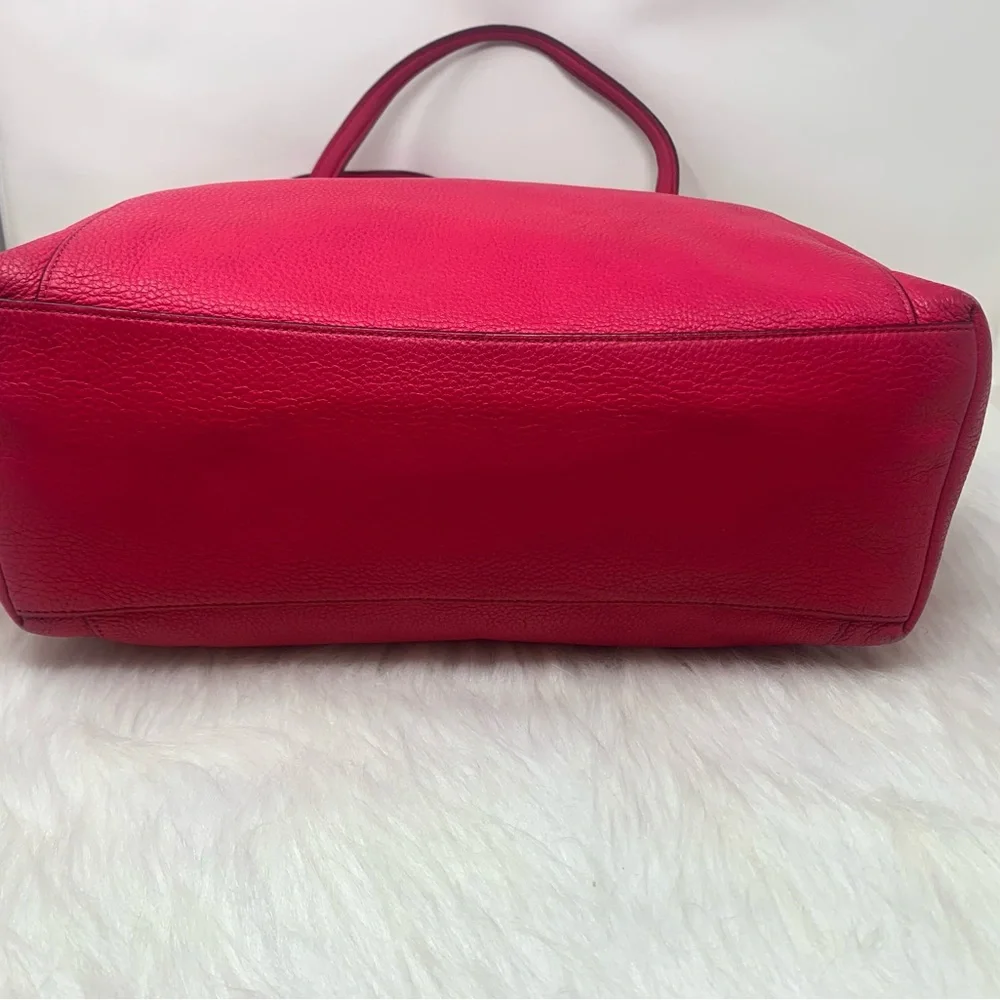 Coach Hot Pink Leather Tote Bag - Picture 13 of 15